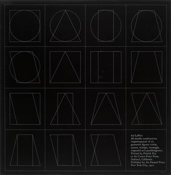 SOL LEWITT All Double Combinations (Superimposed) of Six Geometric Figures (Circle, Square, Triangle, Rectangle, Trapezoid and Parallel